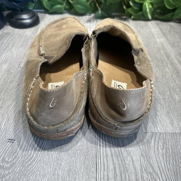 Olukai Moloa Men's Leather Slip On Shoes Water Beach Brown Size 11 - Picture 6 of 10